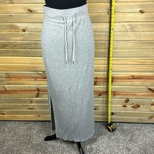 Gray Jersey Soft Maxi Skirt Size S 1464